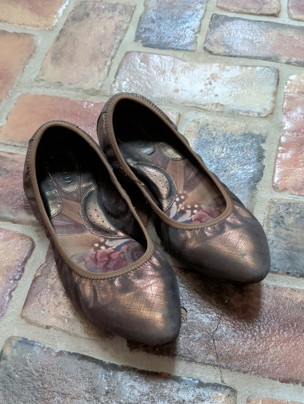 Born Pointed Toe Metallic Ballet Flats